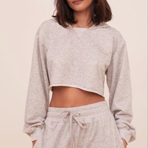 For Love and Lemons Crop French Terry Sweatshirt